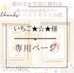 いちご★☆★様専用ページ