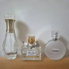 Dior & CHANEL 香水 ヘアミストセット 空き瓶セット　ショッパー付き