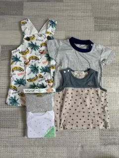 男の子ベビー服　子供服4点セット　サロペット　肌着　Tシャツ　70size