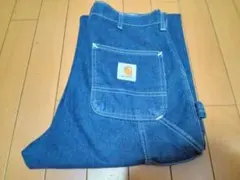 希少 美品 カーハート Carhartt デニムペインターパンツ USA製 濃紺のサムネイル