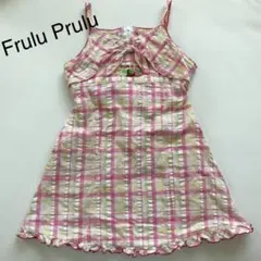 タータンチェック　キャミソールワンピース 120 フルルプルル