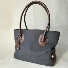 レア 濱野 HAMANO トートバッグ キャンバス×切替レザー A4収納