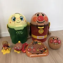 アンパンマンミュージアム　ポップコーンバケツ　フィギュア　パスケースセット