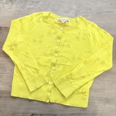 Bonpoint♥透かし編みチェリー さくらんぼ イエローカーディガン/3A