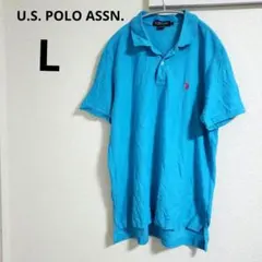 U.S. POLO ASSN.【L】ポロシャツ ターコイズ