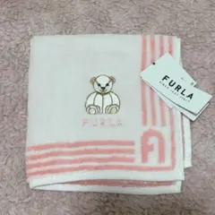 FURLA フルラ クマ 刺繍 ハンカチ タオル