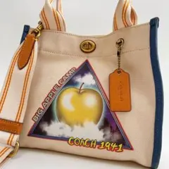 限定品✨コーチ 2way ビッグ アップル キャンプ プリント トートバッグ