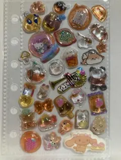 (75)【オレンジ系】立体シール おすそ分け シール交換 シール帳 おまとめ割