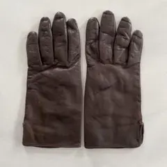 コーチ　COACH レディース　レザーグローブ　ダークブラウン　革手袋　サイズ7