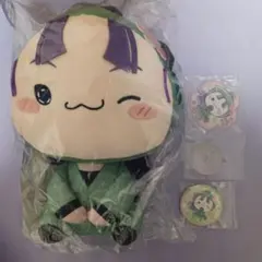 BIGもちぴこ&缶バッジ&アクリルスタンド 忍たま乱太郎 立花仙蔵 フリューくじ