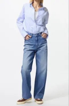UNIQLO ワイドストレートジーンズ25インチ