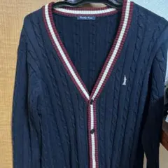 イーストボーイ　ネイビー  Vネック カーディガン　9号