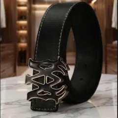 アミリ風ベルト 良品 ゴールドバックル