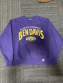 BEN DAVIS スウェット パープル 刺繍ロゴ