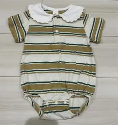 Cottoli ボーダー ベビー ロンパース　70㎝