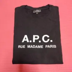 A.P.C. ブラック　 Tシャツ 　ロゴ刺繍　XSのサムネイル