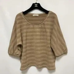 any SiS レディース ニットブラウス ラメ入ボーダー アクセントおしゃれ♡