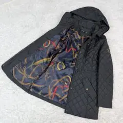 RLL ローレンラルフローレン キルティングコート フード付 スカーフ柄