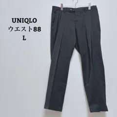 ユニクロ　感動パンツ　ウルトラライト　チェック　薄手　仕事　ウエスト88　Ｌのサムネイル