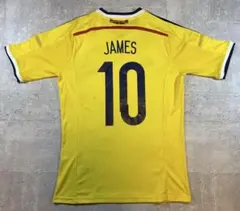 【新品タグ付】2014W杯 コロンビアハメス・ロドリゲス アウェイ XS 新品タグ付】2014W杯 コロンビアハメス・ロドリゲス アウェイ XS