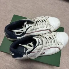 【大幅値下げ中】ラコステ レザースニーカー　ホワイト 24.5〜25.5 正規品