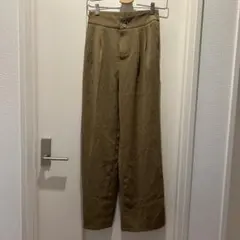 COCOMOMO モカブラウンワイドパンツ タック入り