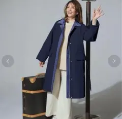 DoCLASSEドゥクラッセ マジカルサーモ配色ステンカラーコート　バイカラー