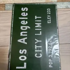 LOS ANGELES CITY LIMIT インテリア雑貨 スチール看板　A4