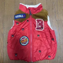 DOUBLE.B ダウンベスト 80サイズ レッド