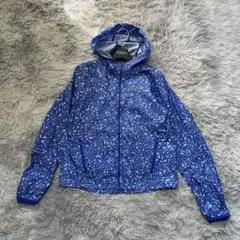 ナイキ S ナイロンパーカー ジャケット 総柄 青 ランニング⁠