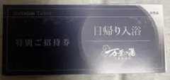 東京豊洲万葉倶楽部　日帰り入浴券