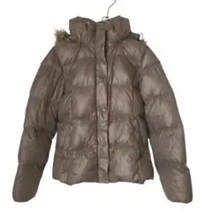 gap ダウン ファー y2k ブロンズ M レディース アウター　微光沢