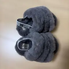 極美品】ugg ムートン ロゴ入 サンダル 7 24 23.5 グレー - メルカリ