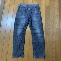 EDWIN ダークブルー スリムフィット長ズボン