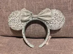 海外 ディズニー カチューシャ ミニー スパンコール 水色