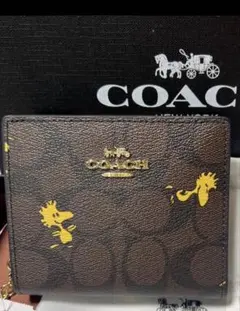 COACH スヌーピー 二つ折り財布