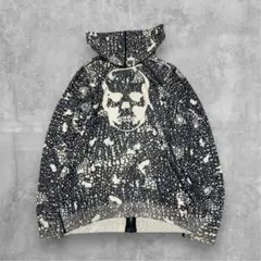 lucien pellat-finet カシミヤパーカー スカルロゴ Lサイズのサムネイル