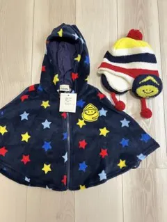 【新品】ポンチョ　帽子　セット