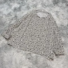 a.v.v Lサイズ 花柄 ブラウス 上品 総柄 アイボリー 通勤 オフィスのサムネイル