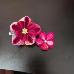 花形ブローチとお花小 2個セット