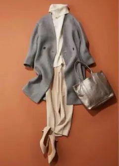 【美品】PLST プラステ/ノーカラーコート