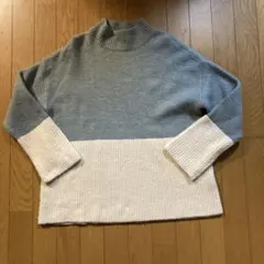 バイカラー ニットセーター Mサイズ