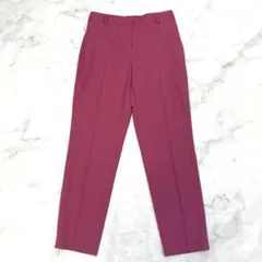 プラステ リネン混 スティックパンツ スラックス リネン混 ピンク Mサイズ