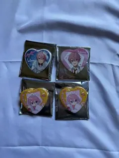 すとぷり　さとみくんハート型缶バッジ 4個セット