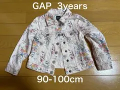 GAP 花柄デニムジャケット 3歳 90-100cm