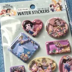 ⑤ディズニープリンセス❤️ウォーターシール【品薄】シール帳　ラメ　立体　1点セリア