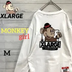 一点物 人気完売品 美品　XLARGE モンキーガール　グラフィックカラーロンT