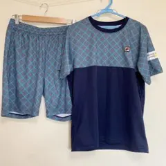 FILA フィラ テニスウェア 上下セット セットアップ メンズ ネイビー