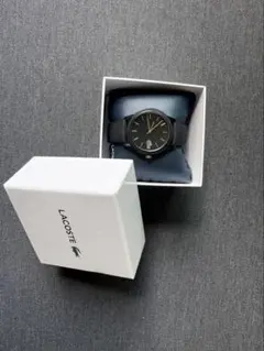 LACOSTE ブラック アナログ腕時計