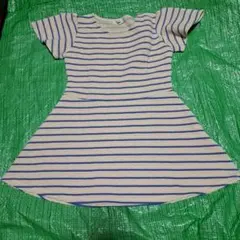 MPS ボーダー　ブルー　ワンピース　女の子　キッズ　130